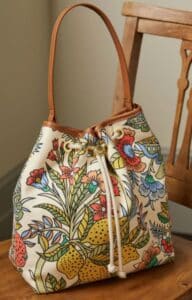 Canvas Drawstring Bucket Bag