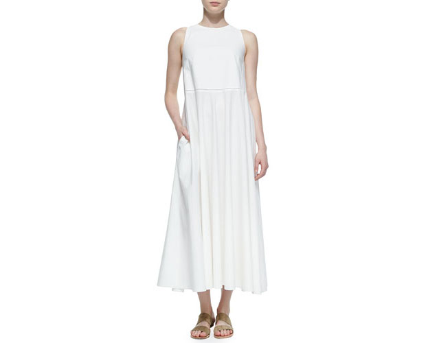 GET THE LOOK: THE ROW, Hera Long Sleeveless Dress, $1,350 > 