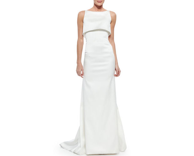 GET THE LOOK: Zac Posen, Sateen Double-Layer Gown Optic White, $4,990 > 