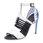 GET THE LOOK: Fendi, Cage-Front Metal Heel Sandal, $1,350  > 