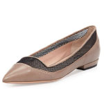 GET THE LOOK: Giorgio Armani, Mesh Point-toe Ballerina Flat, $303 >