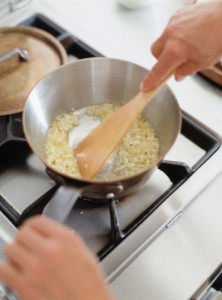 Sauteing Onions on Stovetop