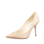 Jimmy Choo  Agnes Pointed-Toe Patent Pump, Nude 