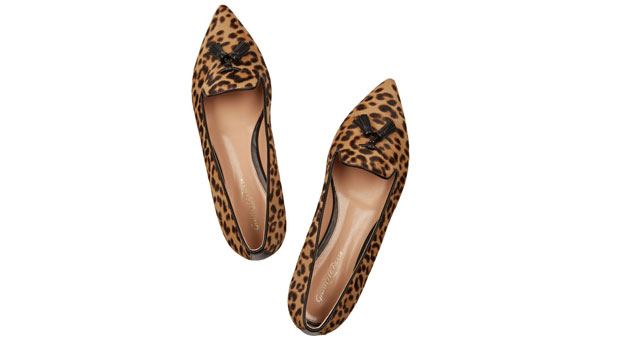 Leopard-print-calf-hair-point-toe-flats