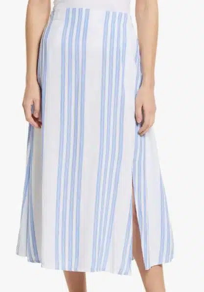 Linen Blend Midi Skirt