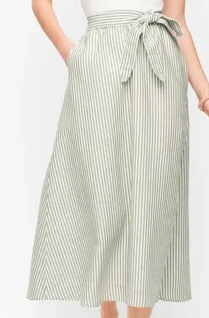 Stripe Midi Skirt