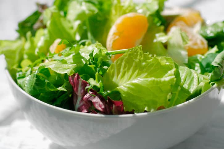Close-up of a bowl of salad