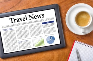 Tablet on a desk - Travel News