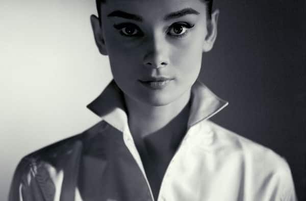 Audrey Hepburn wearing a Classic White Shirt