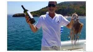 Milos captain and octopus