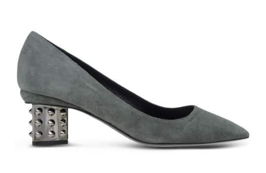 Suede Studded Heel