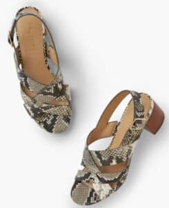 Mimi Embossed Crisscross Sandals