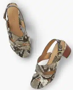 Mimi Embossed Crisscross Sandals