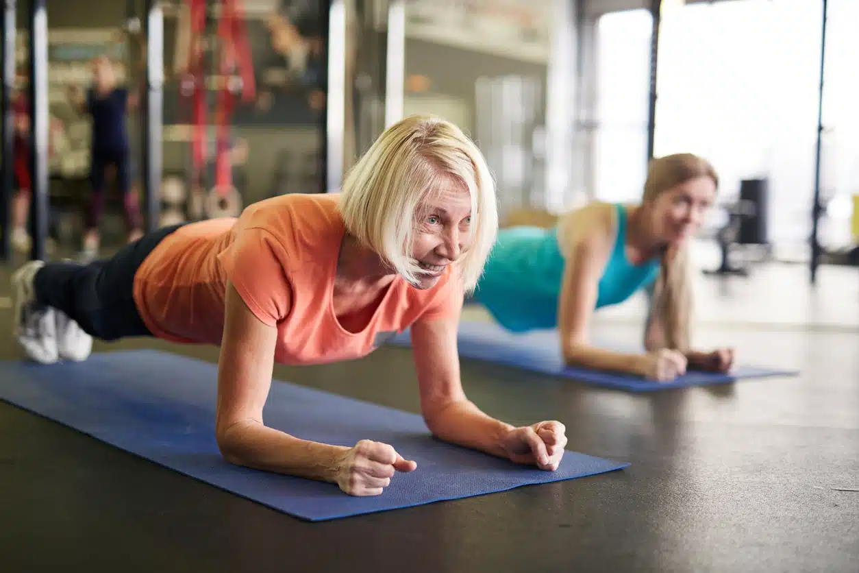Women doing planks