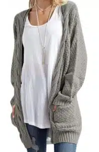 Traleubie Boho Boyfriend Knit Chunky Cardigan