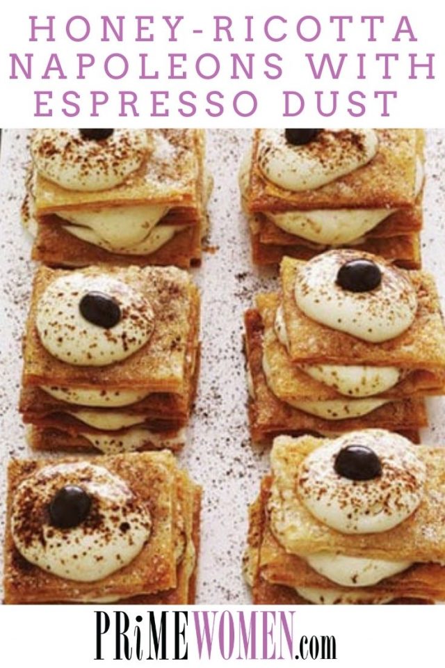 HONEY-RICOTTA NAPOLEONS WITH ESPRESSO DUST RECIPE