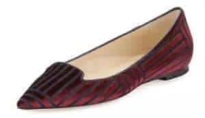 Attila Striped Velvet Flat, Jimmy Choo