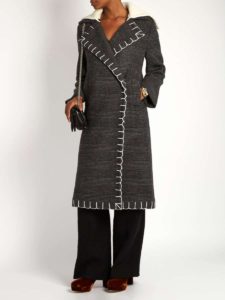 Edun Nub Double-Breasted Checked Wool Coat