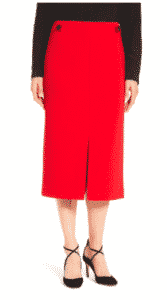 Ellen Tracy Front Slit Midi Skirt