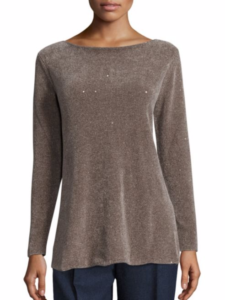 Lafayette 148 New York Silk Chenille Sequin Sweater, $486