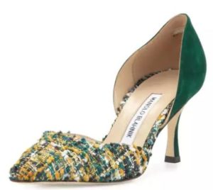 Manolo Blahnik Taylerbi Tweed d'Orsay 70mm Pump
