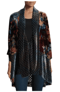 Johnny Was Dream Multi-Print Velvet Kimono Jacket, $225