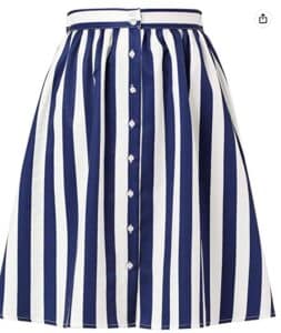 Blue Striped Skirt