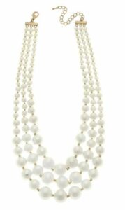 Collier superposé de perles d'imitation Audrey en toile, 48 $