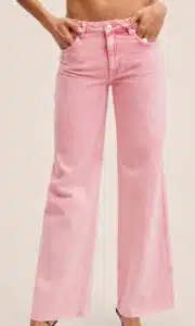 Mid-rise wideleg jeans