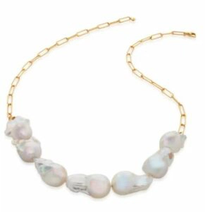 Monica Vinader Baroque Pearl Necklace, $450