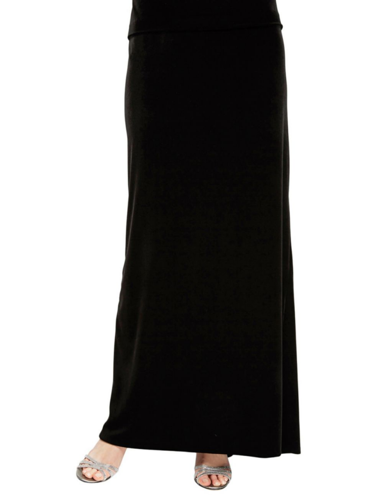 Alex Evenings Fishtail-Back Velvet A-Line Skirt