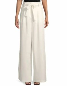 BCBG Long Wide-Leg Paperbag Pants