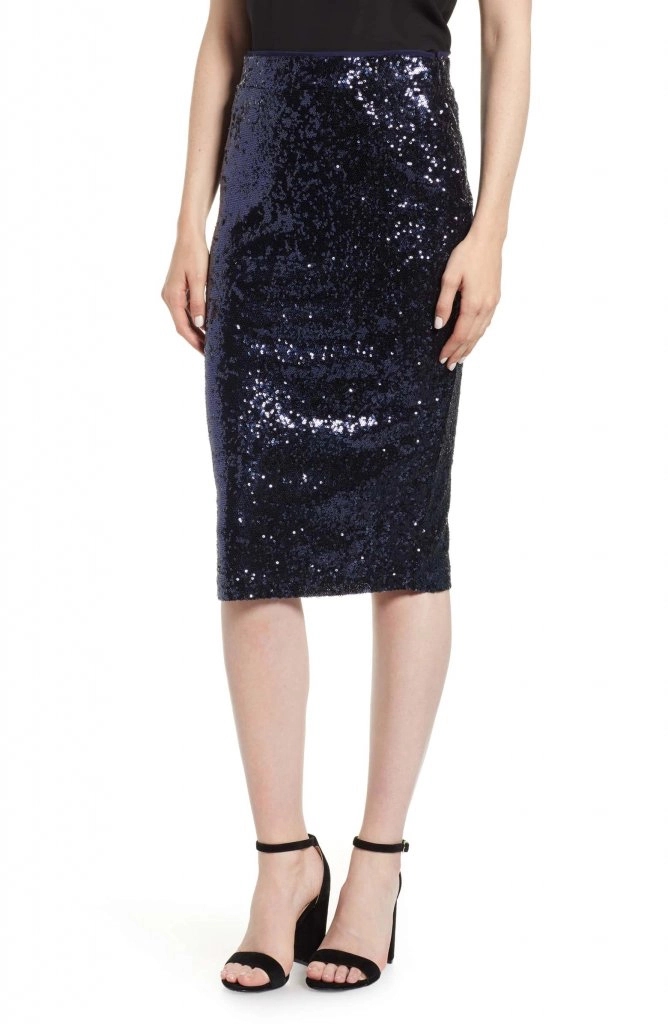 Chelsea28 Sequin Pencil Skirt