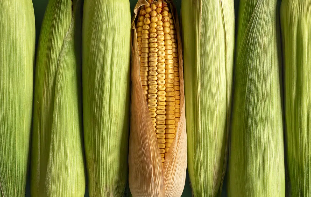 corn with husk still attached