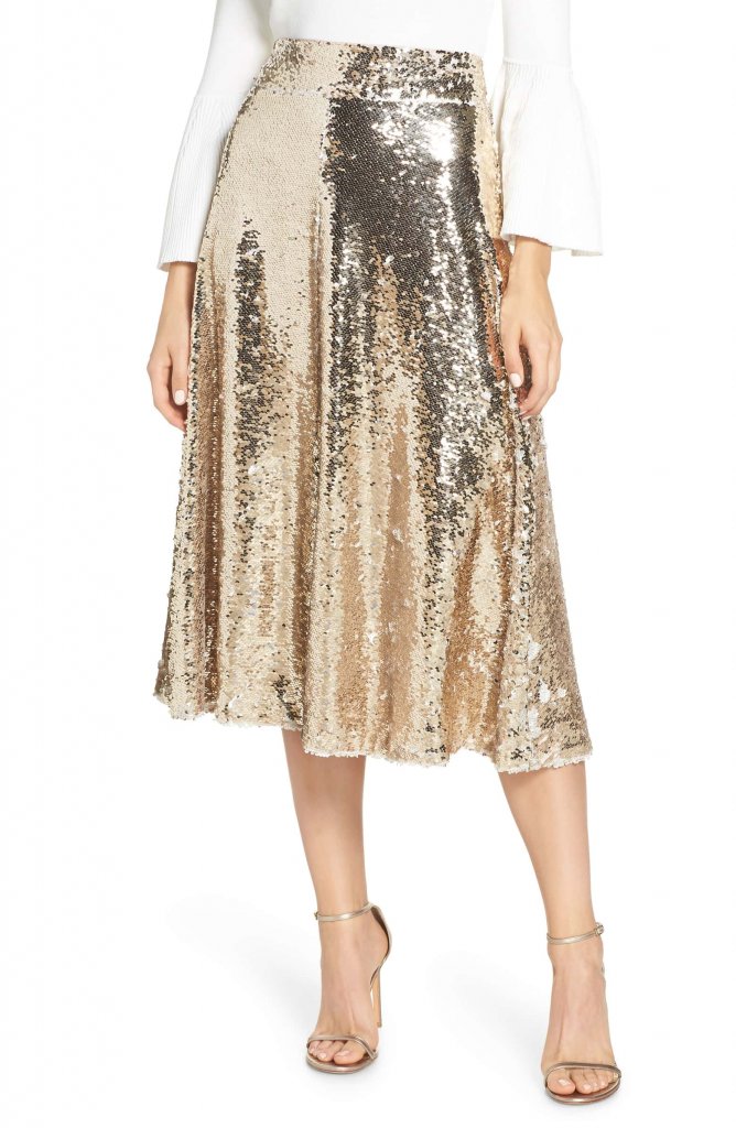 Eliza J Sequin Aline Skirt