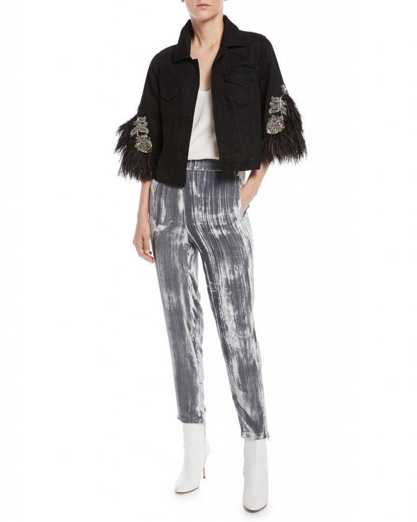 J Brand Marlee Velvet Jogger Pants