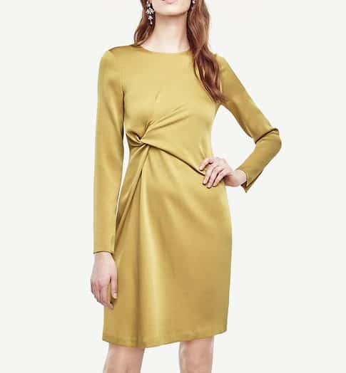 Triacetate Twist Shift Dress