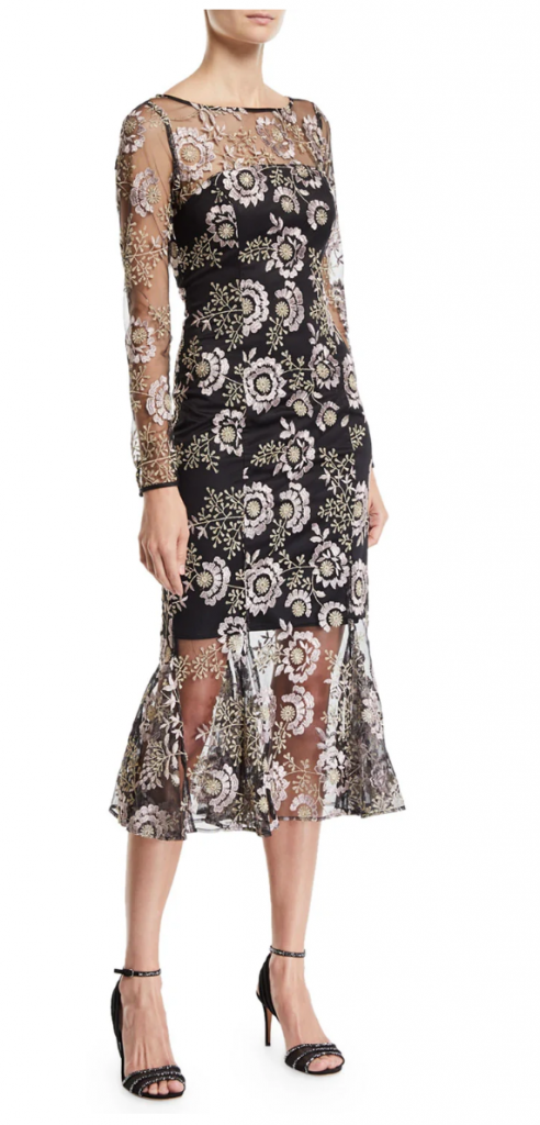 Zac Posen Floral-Embroidered Dress