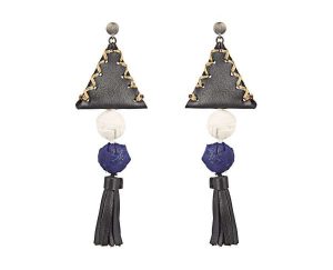 Nefeli Leather and Silk Earrings