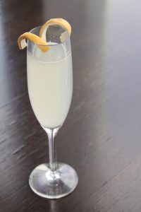 Champagne Cocktail with Lemon Twist