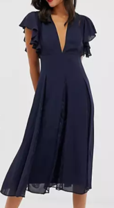 ASOS dress with lace godet panels