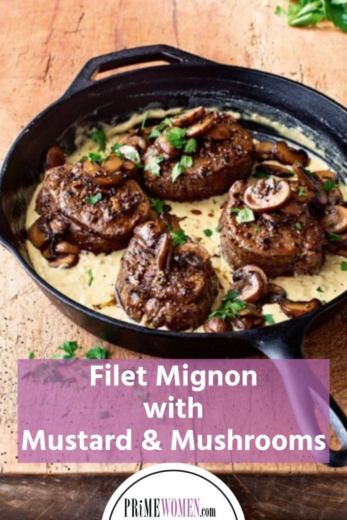 FILET MIGNON WITH MUSTARD AND MUSHROOMS recipe