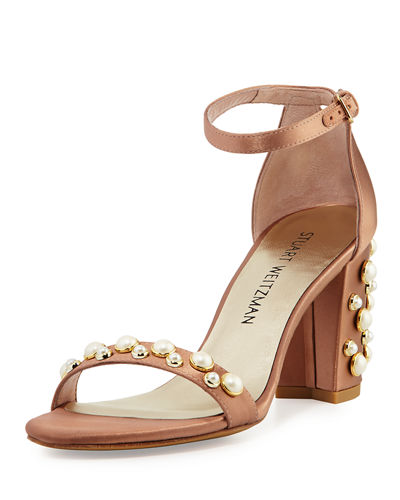 Nearlypearl Embellished Satin Sandal