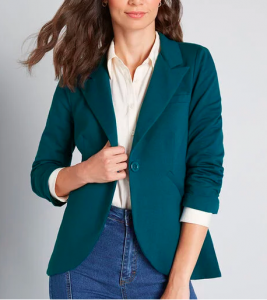 Teal Women's Blazers in multiple colore
