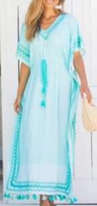 Cabana Life Coral Tides Tassel Maxi Dress