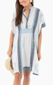TNuck Cerulean Short Emerson Caftan