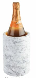 mDesign Natural Marble Stone Wine Bottle Cooler Chiller