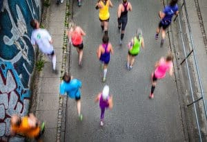 running a marathon
