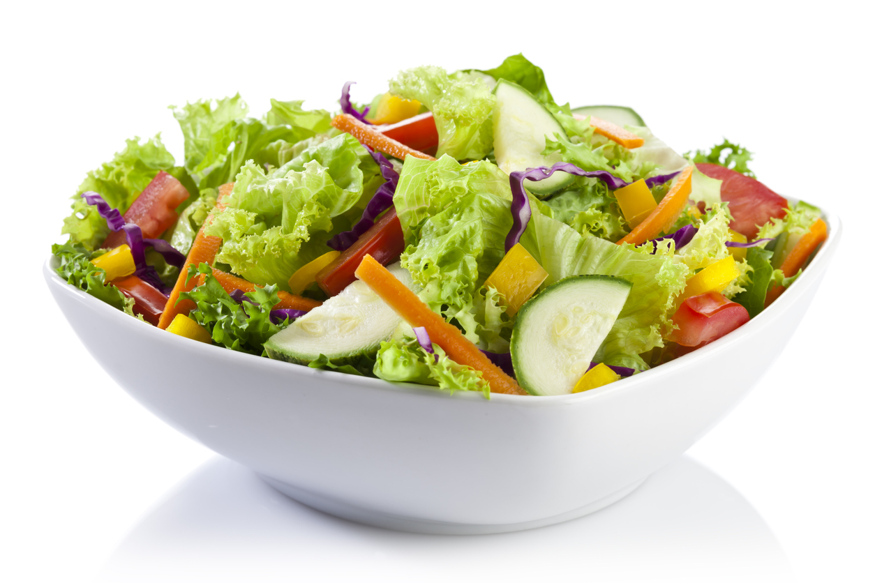 Salad loaded with fresh vegetables