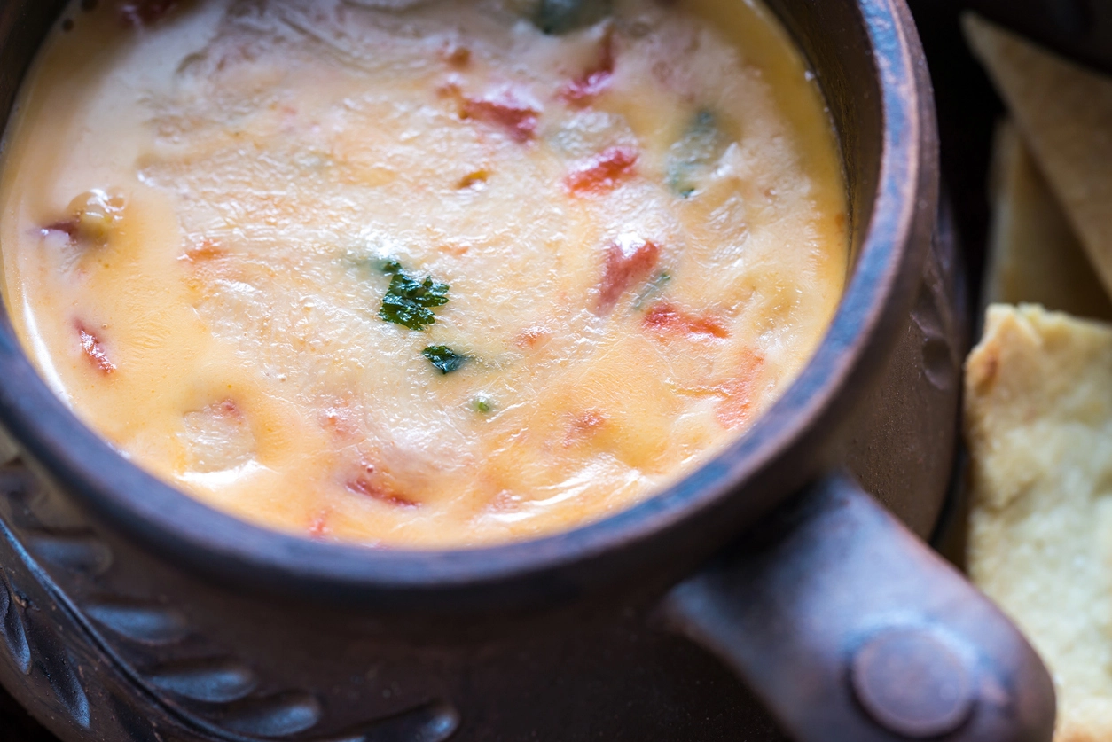 Chili con queso with chips recipe